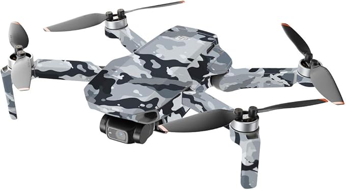 MightySkins Compatible with DJI Mini 2 Portable Drone - Gray Camouflage | Protective, Durable, and Unique Vinyl Decal wrap Cover | Easy to Apply, Remove, and Change Styles | Made in The USA