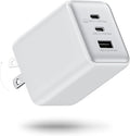 wegear 100W USB C Wall Charger, 3-Port PPS PD 3.0 Compact Foldable Wall Charger Block, Fast Power Adapter for MacBook Pro/Air, Dell XPS, iPad Pro, iPhone 17/16/15, Galaxy S25/S24, (White)