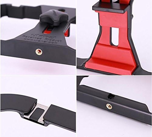 FocusFoto Smartphone Video Rig Camera Cage Mount Holder Stabilizer Handle Grip for 4~7 inch Mobile Cell Phone iPhone Filmmaking Professional Videomaker for iPhone Xs Max X 8 Plus Huawei P20 mate20 PRO