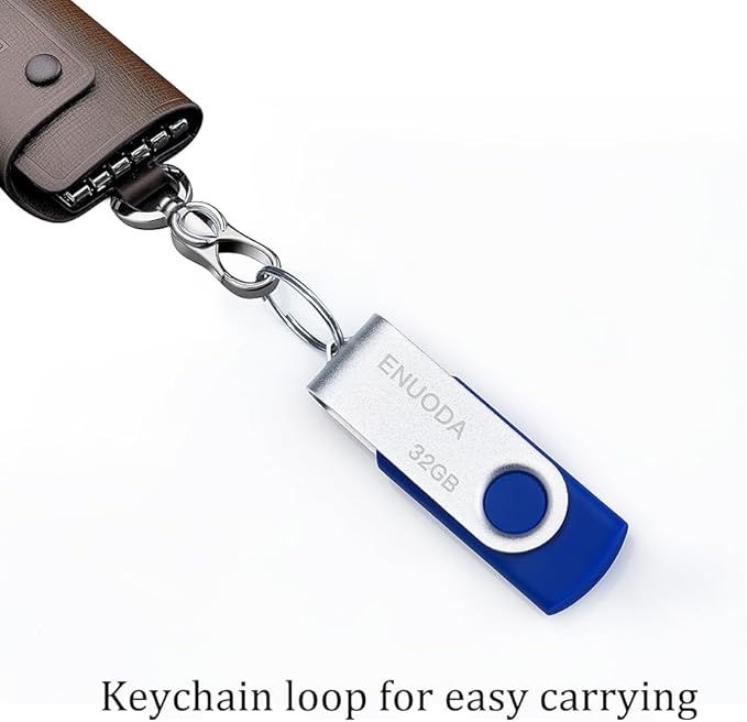 32GB Flash Drive 10 Pack ENUODA Thumb Drives 32GB Swivel Design USB 2.0 Memory Stick Jump Drive Pen Drive for Storage and Backup (10 Colors)