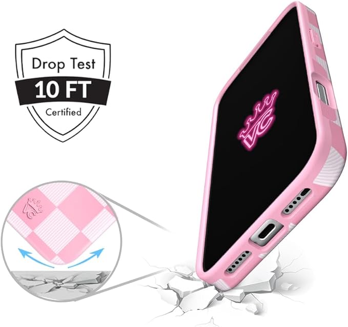 VELVET CAVIAR Case for iPhone 17 Pro Max | Compatible with MagSafe | 10ft Drop Tested | Protective Designer Cases | Pink Vibe Checkered 2.0
