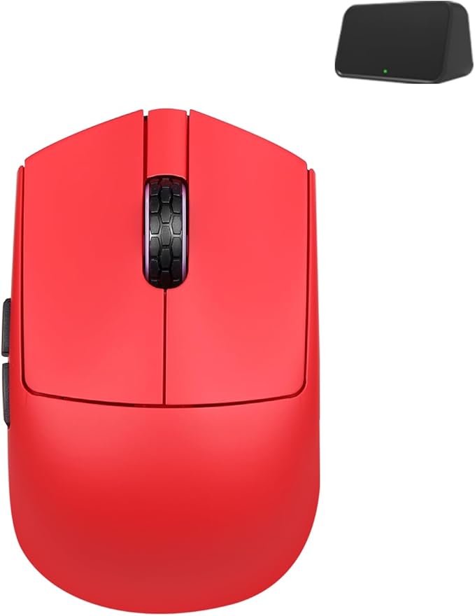 Darmoshark M5PRO Mini Wireless Gaming Mouse,Tri-Mode 8K/Bluetooth Mouse Up to 30000DPI,PAW3950 Optical Sensor Lightweight 38g,5 programmable Button,Computer Mouse for Laptop,PC,Mac-Red