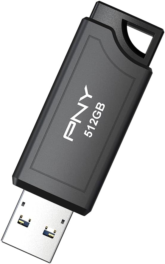 PNY PRO Elite V3 512GB USB 3.2 Gen 2 Flash Drive – Up to 1000MB/s Read, Up to 800MB/s Write, Extreme Performance for Professional Data Storage and Transfers, Premium Metal Design, Type-A Connector