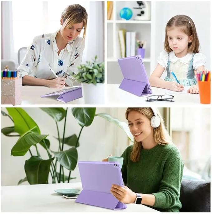 ProCase Smart Case for 10.5” iPad Air 3rd Generation 2019 / iPad Pro 2017, Slim Stand Cover with Pencil Holder Soft TPU Back for Air 3 -Purple