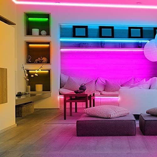 phopollo Bluetooth 24V Led Strip Lights 200ft (2 Rolls of 100ft), Color Changing LED Lights for Bedroom, Kitchen Decor, App Control and Music Sync