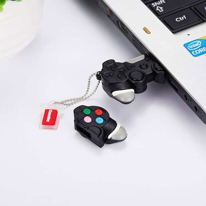USB Flash Drive, 8GB / 16GB / 32GB USB2.0 Cute Shape USB Memory Stick Date Storage Pendrive Thumb Drives (64GB, Gamepad)