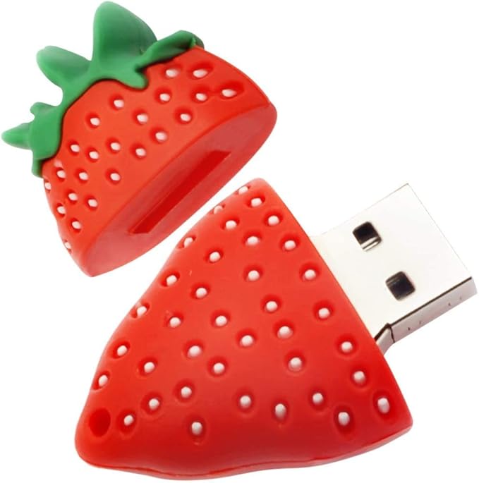 4 x 32GB Fruits USB Flash Drive Cute Banana Thumb Drive Pineapple Pendrive Strawberry Photo Stick Carrot Computer Memory Stick USB 2.0 Creative Backup Drive
