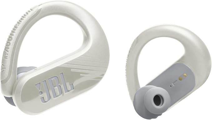 JBL Endurance Peak 3 - Dust and Water Proof (IP68) True Wireless Active Earbuds, JBL Pure Bass Sound, Up to 50 Total Hours of Playback with Speed Charge, Ambient Aware & Talk Thru (White)