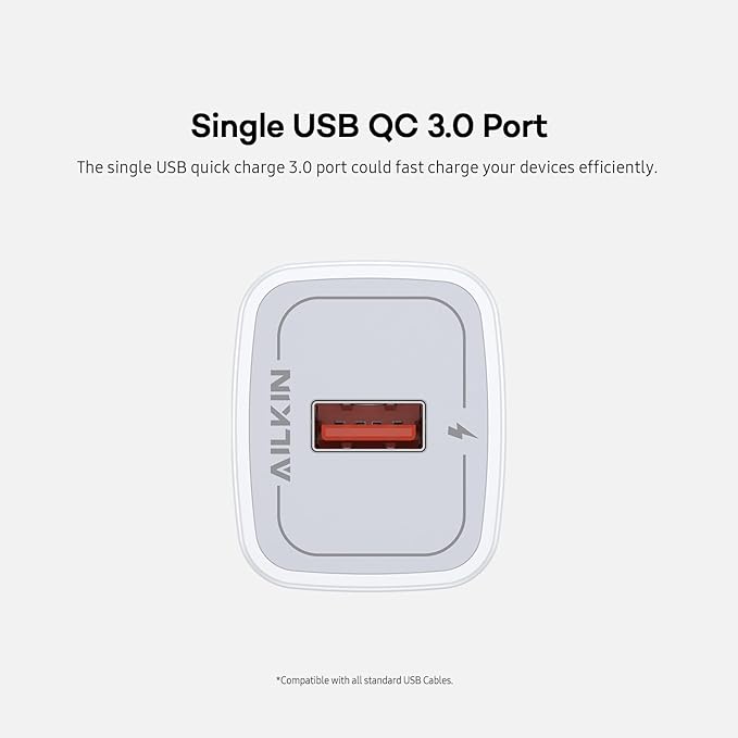 2Pack 18W QC 3.0 Fast Charger Block, USB-A Quick Charge Power Adapter for iPhone, Samsung Galaxy, Google Pixel, Wireless Chargers, Toys, USBA AC Plug Wall Charger for Travel Gift