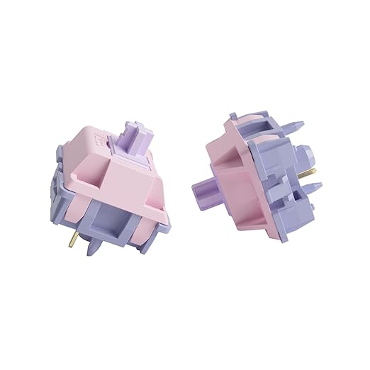 AKKO V3 Fairy Linear Silent Keyboard Switch for Mechanical Gaming Keyboard, 5-Pin 50gf Quiet Pre-Lubed Switches with Standard MX Structure (45pcs)