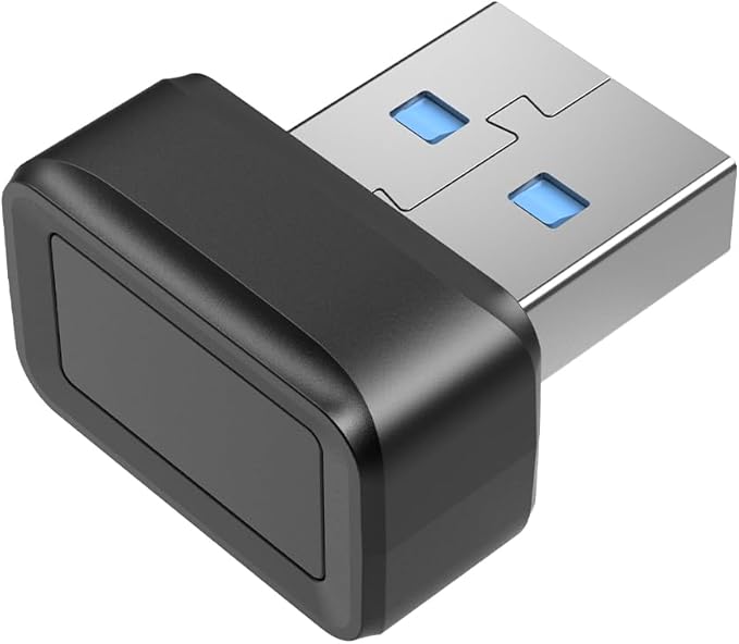 Fingerprint Reader,USB Fingerprint Key Reader Advanced Security Access Window Hello Fingerprint Reader for Windows10/11 Laptops Computer