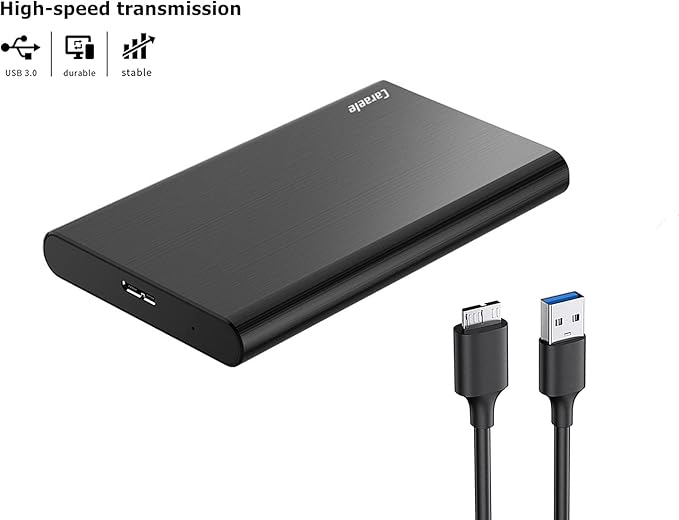 500GB Ultra Slim Portable External Hard Drive USB3.0 HDD Storage Compatible for PC, Desktop, Laptop, MacBook, Chromebook, Xbox One, Xbox 360, PS4 (Black)