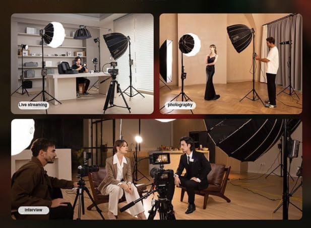 ZC-100BI 100W COB Video Light with Bowens Mount,10000Lux/m 2700K-7500K Bi-Color Camera Light with 10 Scenario Simulations Control Continuous Lighting for Photography (ZC-100 Pink Full kit)