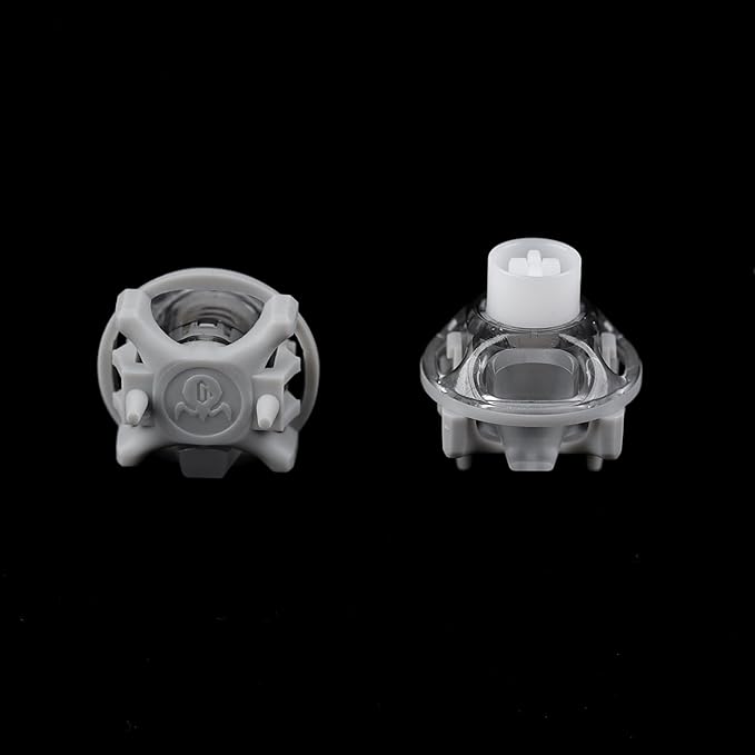 YMDK UFO-Style Hall Effect Magnetic Silver Mist Linear Switch 40gf, Hot Swappable, Deep Clacky Sound, RGB Compatible Keyboard Switch for Custom Mechanical Keyboards