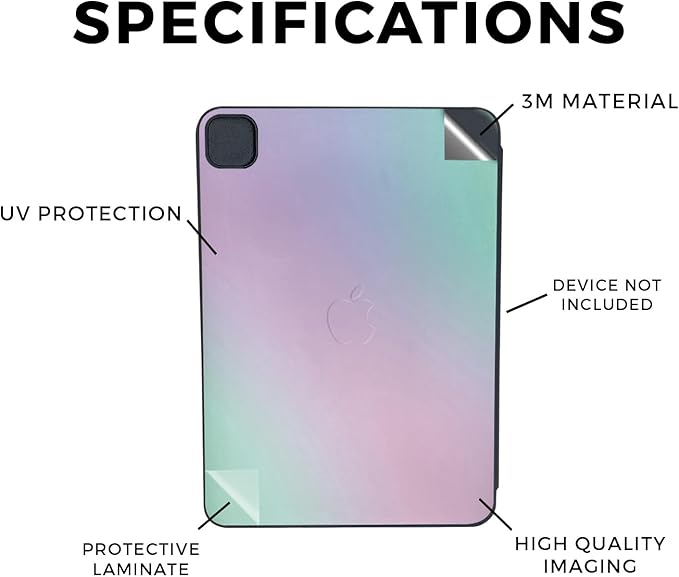 Skin Compatible with Apple Smart Folio for iPad Pro 11-inch (M4/M5) 2025 - Cotton Candy - Premium 3M Vinyl Protective Wrap Decal Cover | Crafted in The USA by MightySkins