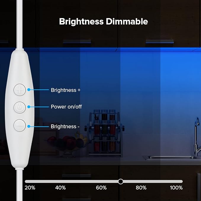 BTF-LIGHTING FCOB COB FOB LED Strip Lights 5V USB Powered 6.56FT 640LEDs Blue Color 8mm Width Dimmable CRI 90+ with 3M Tape Flexible High Density for 3D Printer TV Backlight PC DIY Decor
