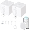 MOES Smart Fingerbot 2packs with Tuya Bluetooth Hub and Accessory kit, Smart Switch Button Pusher Adds Finger Touch Control, Compatible with Alexa, Google Home, Timing and Remote Control Finger Bot