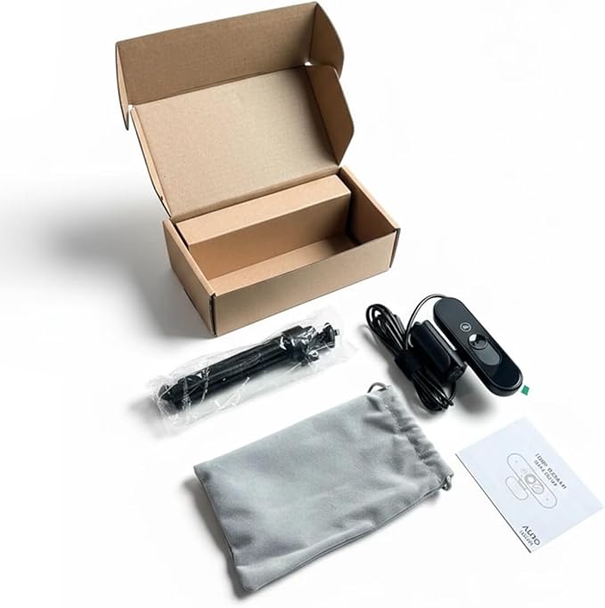 Webcam 1080P FHD with Mute and Cover Dual Privacy Protection, Dual Microphone, Natural Image, Extendable Tripod, for PC, Laptop, Zoom, Teams, Windows, MacOS