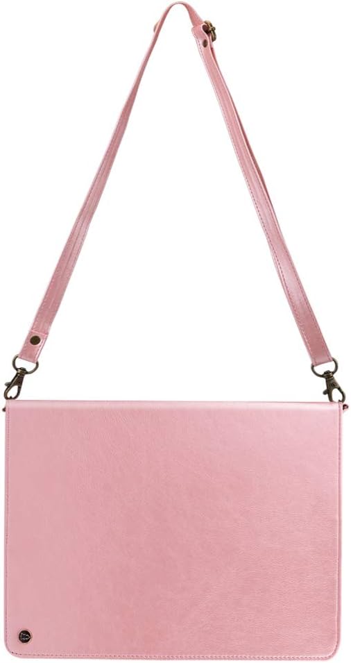 Case for iPad Pro 11 2022/2021/2020, iPad Air 11 2025/2024/2022/2020, Techcircle Smart Folio Stand PU Leather Cover w/Hand Strap/Pencil Holder/Card Slots/Envelope Pocket Wallet Case, Rose Gold