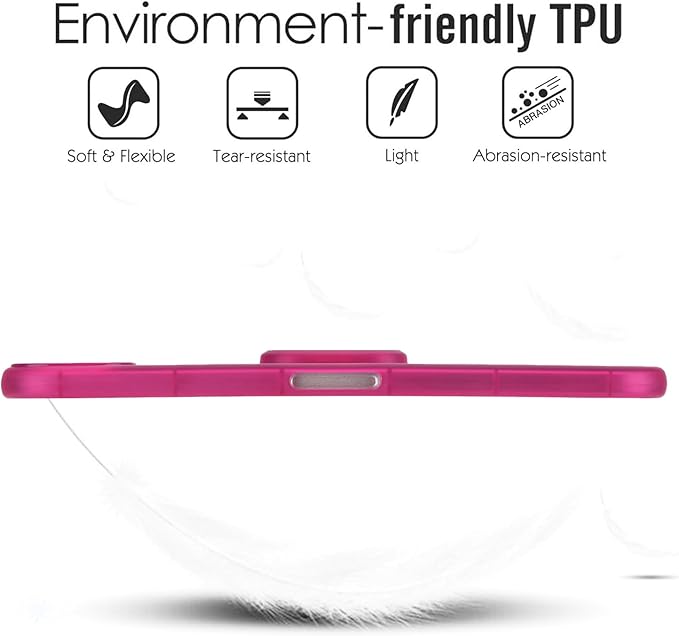 Slim Case for iPad mini 7 (A17 Pro) 2024/ Mini 6 8.3'', Built-in Kickstand Non-Slip Military Grade Drop Protection Rugged for iPad mini 7th 6th Generation, Rose