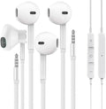 [2 Pack] WEIZY Aux Earbuds/Earphones, Vize 3.5mm Wired Headphones Noise Isolating Earphones Volume Control & Built-in Microphone Compatible with iPhone/Samsung/Android/MP3/MP4