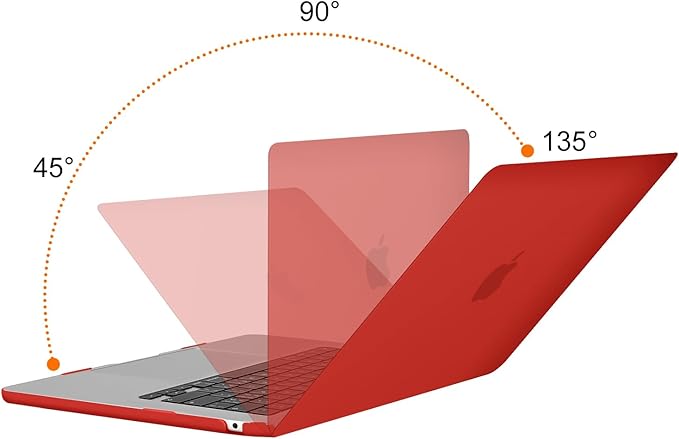 MOSISO Scratch-Resistant Case Compatible with MacBook Air 15 inch M5 2026 M4 2025 M3 M2 2024 2023 A3448 A3241 A3114 A2941, Protective Hard Shell&Keyboard Cover&ScreenFilm&Storage Bag, Red