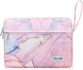 Canvaslife Laptop Sleeve Case Cover with Pocket for MacBook Pro 14 inch and 14 inch-14.4 inch HP, Lenovo, Dell, ASUS, Acer Notebook Computer (New Pink Marble)