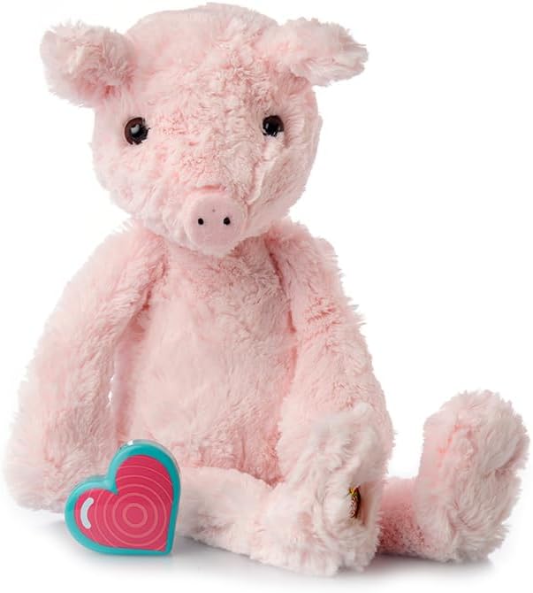 My Baby’s Heartbeat Bear, 20 Second Re-Recordable Digital Voice Recorder Plush Keepsake for Baby’s Heartbeat Memory, Pregnancy Keepsake (Not a Medical Device), Vintage Pig