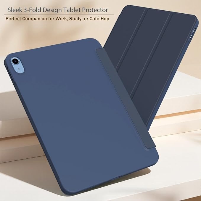 Case for iPad 9.7 Inch (iPad 5th Gen 2017 / 6th Gen 2018 / iPad Air 1 / Air 2) - Slim Lightweight Durable Trifold Stand Cover, Supports Auto Wake/Sleep, Blue