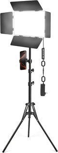 LED Video Light Kit, Studio Light with 2500k-8500k for Filming Camera Photo Recording Stage Shooting Streaming YouTube TikTok