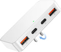 Flat USB Wall Charger 4 Ports Slim 35W USB-C/A Flodable Plug Fast Charging Block for iPhone 8/9/10/11/12/13/14/15 Multiport Power Charging Adapter for ipad and Galaxy Series S8-10 White