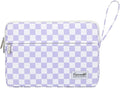 15.6-inch Notebook case, Waterproof and Shockproof Protective Computer case, can be Used to Cover Shopping cart Cases. The Notebook is Compatible with Lenovo, ASUS and HP (Purple Checker)