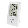 Urageuxy Digital Hygrometer Indoor Thermometer Humidity Meter with Temperature and Humidity Room Thermometer with Time Alarm Clock for Home, Bedroom, Baby Room, Office, Greenhouse, Cellar