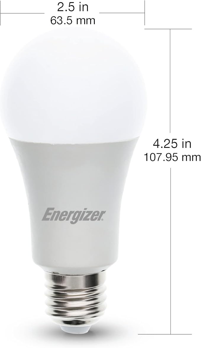 Energizer Connect Smart A19 LED Warm White Light Bulb with Voice Control and Remote Access Through Your Smartphone | Compatible with Alexa and Google Assistant