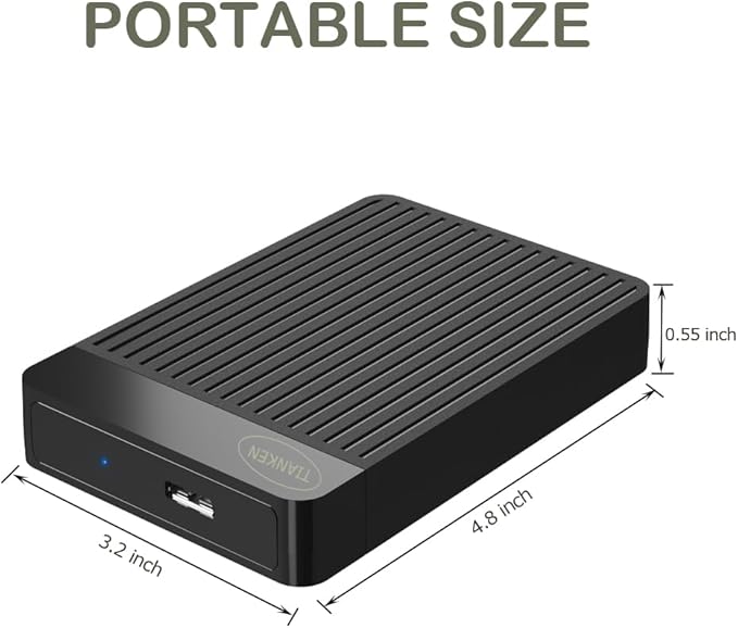 Portable External Hard Drive Ultra Slim 2.5'' USB 3.0 HDD Storage for Mac, PC, Laptop, PS4, Xbox one (750GB)