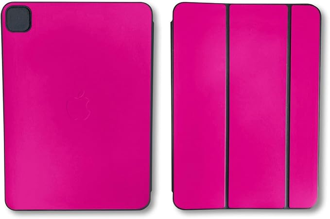 Skin Compatible with Apple Smart Folio for iPad Pro 11-inch (M4/M5) 2025 - Solid Hot Pink - Premium 3M Vinyl Protective Wrap Decal Cover | Crafted in The USA by MightySkins