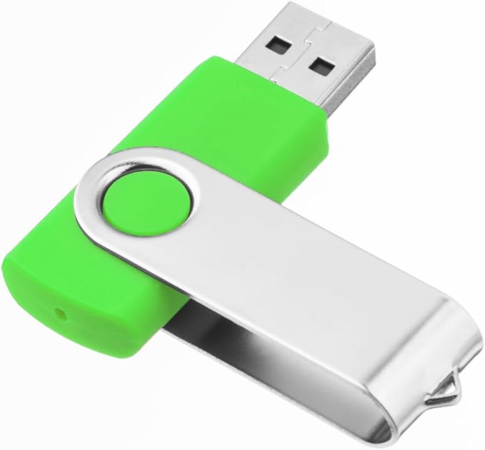 1GB USB Flash Drive 1PCS EASTBULL USB2.0 Metal Thumb Drive Swivel USB Stick Gig Stick Memory Stick (Green)