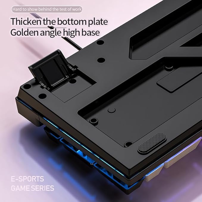 Gaming Keyboard Wired E-Sports Key Board RGB Backlit Computer Keyboard Square Key for Desktop Laptop PC Mac Game Typing
