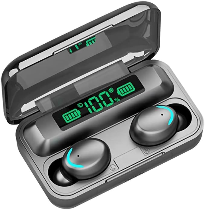 Bluetooth Wireless Headphones,TWS F9 with Noise canceling Earbuds with Mic HiFi Stereo Waterproof Sports Headset for Cell Phones and pc Sound and with 50 hrs Playtime