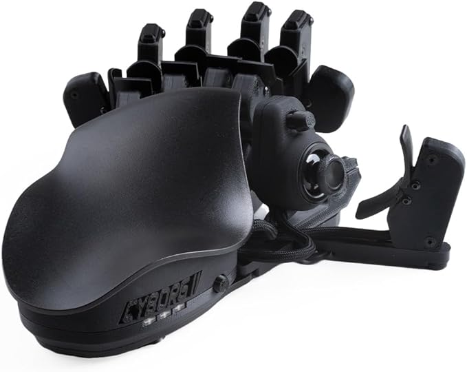 AZERON Gaming Keypad, Programmable One Handed Gaming Keyboard, with Hall Effect Analog Thumbstick and 30 Programmable Keys, 3D Printed Customized Keypad, for Righties (Black, Cyborg ll Compact)