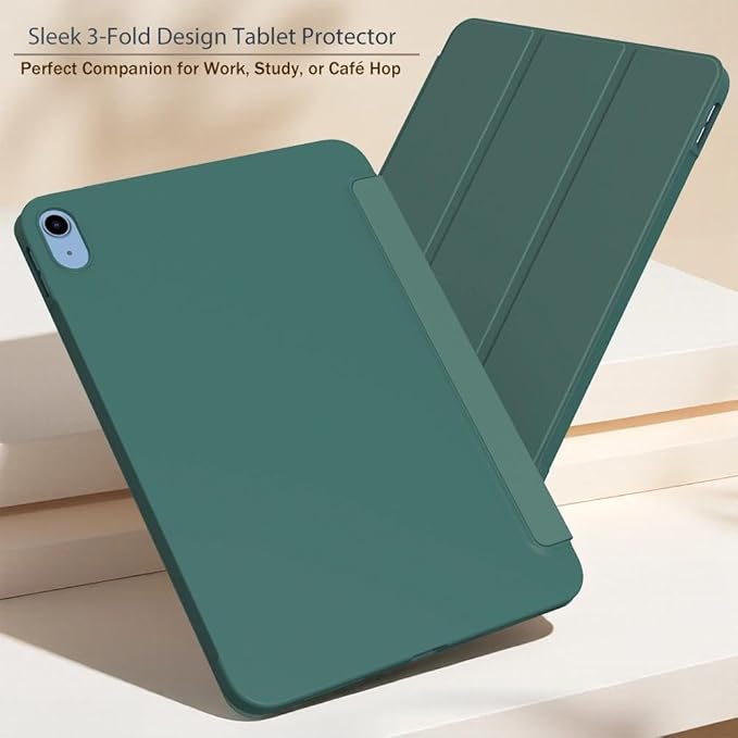Case for iPad 9.7 Inch (iPad 5th Gen 2017 / 6th Gen 2018 / iPad Air 1 / Air 2) - Slim Lightweight Durable Trifold Stand Cover, Supports Auto Wake/Sleep, Green