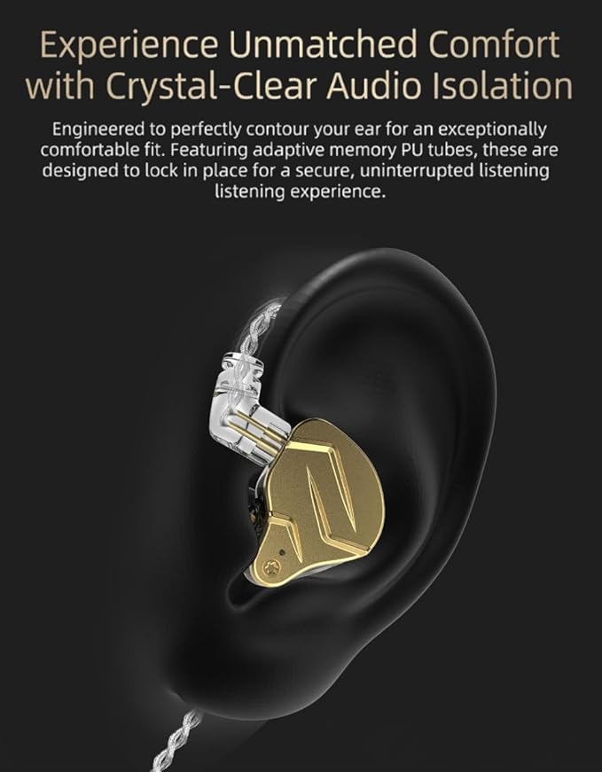 CCA KZ ZSN Pro X Dual Driver in Ear Monitor Headphones 1BA 1DD Wired Earphone HiFi Sport Gaming Earbuds Clarity Sound & Deep Bass IEM for Gamers Musician Singer Audiophile