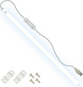 TrueColor USB-Powered LED Light Bar with Frosted Cover for Under Cabinet, Under Monitor, TV Backlight – Easy-Install - Adhesive & Mounting Brackets Included - 100,000 Hours Lifetime (24", Daylight)