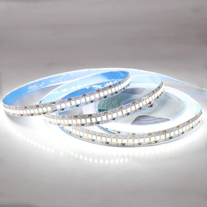SUYOOULIN LED Strip Lights, SMD 2835 LED Strip, DC12V 1200LEDs 16.4Ft 26000LM High Density LED Light Strips Tube Waterproof IP67, 3 Times Brightness Than SMD3528 LED Strip, Daylight White 6500K