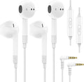 LUDOS FEROX 2 Pack Wired Earbuds in-Ear Headphones, 5 Year Warranty, Earphones with Microphone, Noise Isolation for 3.5mm Jack Ear Buds for iPhone, Samsung, Computer, Laptop, Kids, School Students