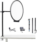 Amaran Verge Max Kit 22" Key Light with Stand/Adjustable Arm for Streaming,60W Bi-Color 2700-6500K Support 7 Lighting Effects Desk Ring Panel Light for Video Recording,Game,Podcast,Tiktok(Charcoal)