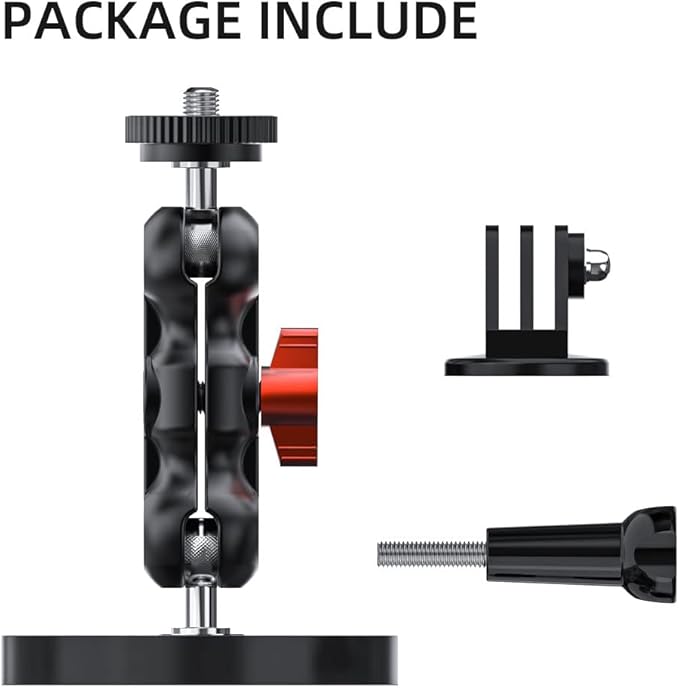 Magnetic Camera Mount for GoPro,Strong Magnetic Mount with 360° Rotation Ball Head Compatible with GoPro Hero 13 12 11 10 9 8 7 6 5 Black,DJI Osmo Action 6/5 Pro/4/3,AkASO and More