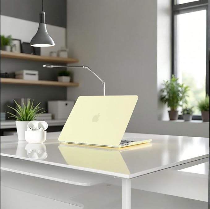 Se7enline Compatible with MacBook Pro 13 inch 2024/2023/2022/2021/2020 Hard Laptop Cover for MacBook Pro 13-inch Model M1/M2 A2338/A2251/A2289 with Touch Bar with Keyboard Skin, Mellow Yellow