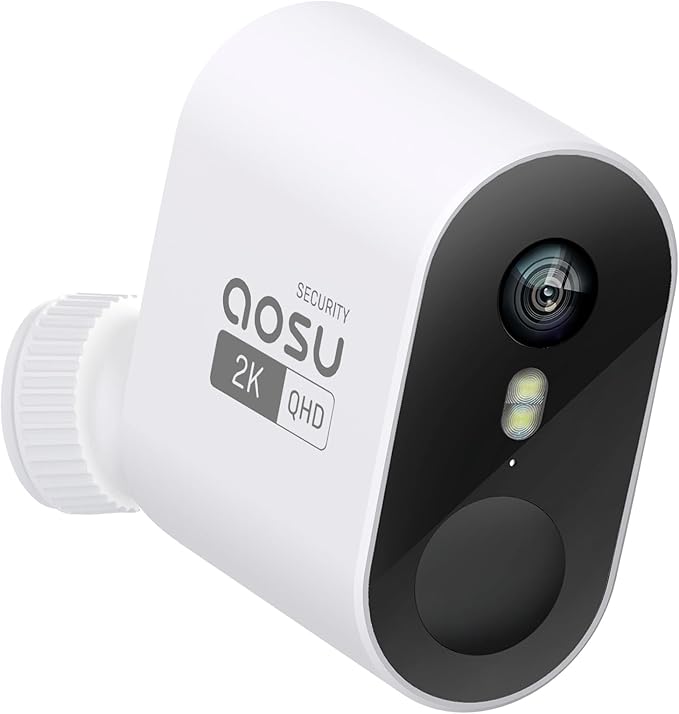 aosu 2K Add-on Camera, Requires WirelessCam/SolarCam aosuBase (NOT Doorbell Base Station), Up to 4 Cameras Can be Connected to 1 aosuBase