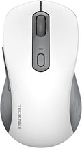 TECKNET Bluetooth Mouse, [ USB + BT1 + BT2 ] Wireless Mouse for Laptop, Silent Click, Ergonomic Design, 4800 DPI Computer Mice Wireless, Dual Mode for Laptop, Computer, iPad, MacBook